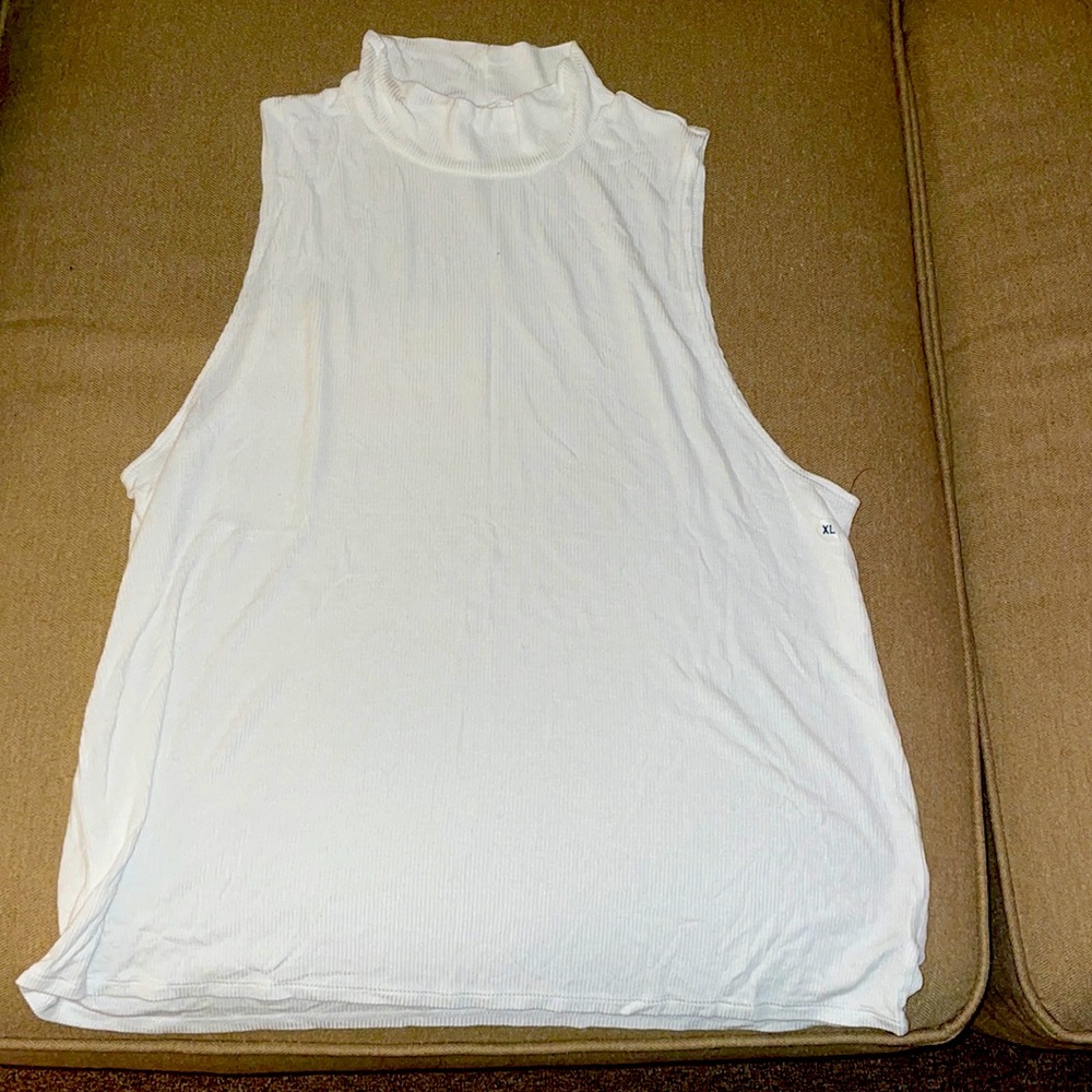 White AE soft mock neck top!